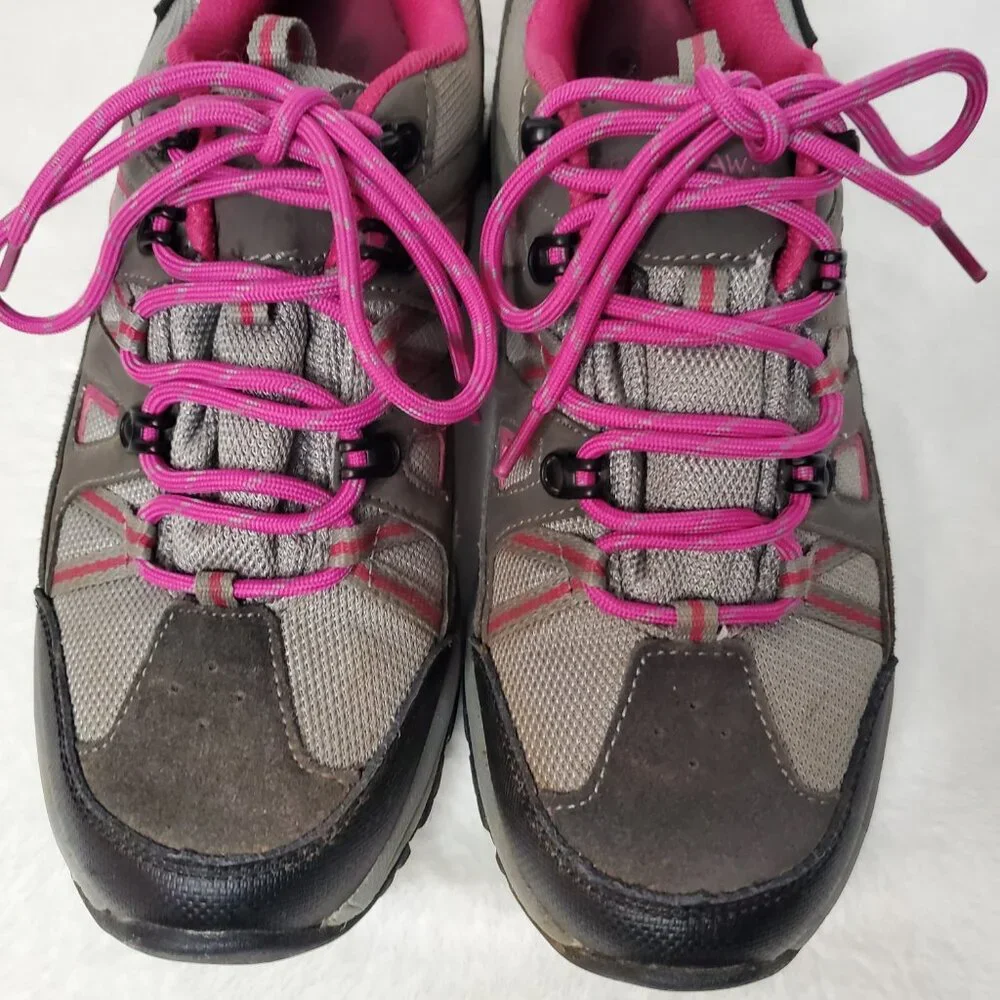 Bearpaw Hiking Shoes Pink & Grey Walking Hiker Activewear Women's Size 10 - Picture 7 of 11